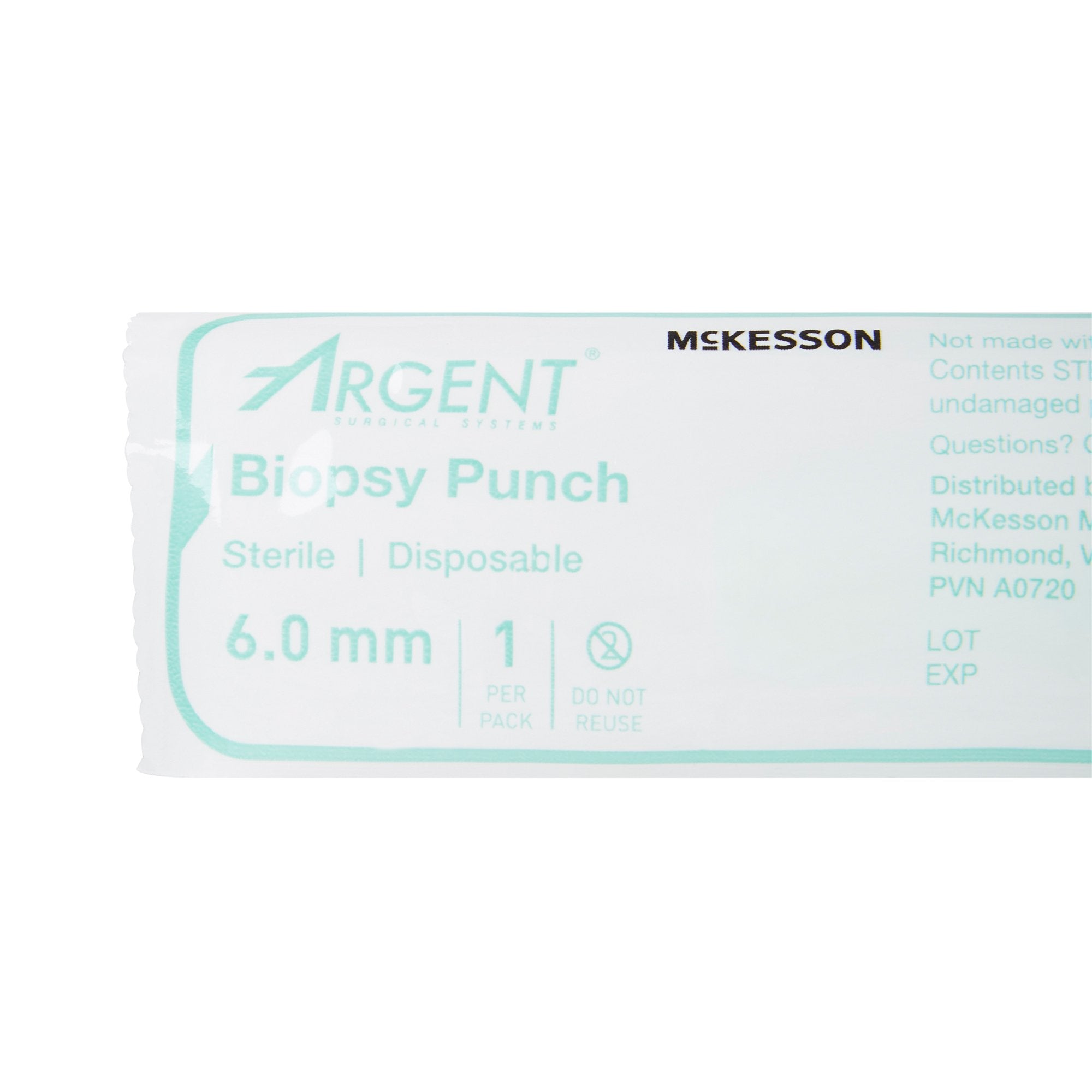 McKesson Argent Disposable Biopsy Punches, 6.0 mm-Biopsy Punch McKesson Argent Dermal 6 mm