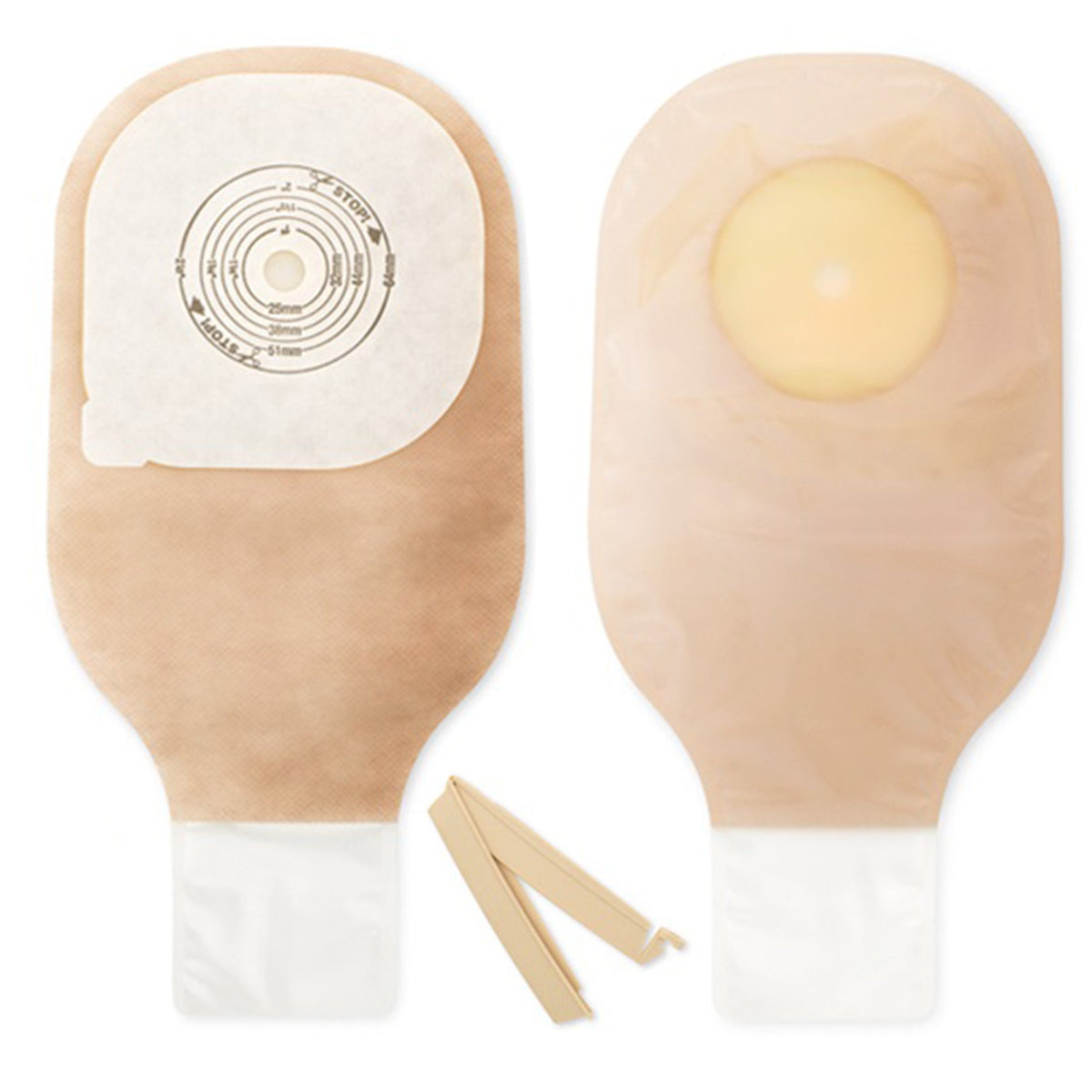 Premier One-Piece Drainable Clear Colostomy Pouch, 12-Inch Length, Up to 2 Inch Flange-Colostomy Pouch Premier One-Piece System 12 Inch Length Trim To Fit Drainable