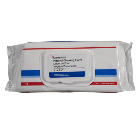Cardinal Health Wings Personal Cleansing Cloths, Soft Pack-Personal Cleansing Wipe Cardinal Health Wings Soft Pack Scented 48 Count