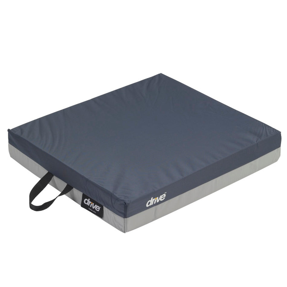 Gel "E" Seat Cushion, 16 in. W x 16 in. D x 3 in. H, Gel / Foam, Blue, Non-inflatable-"Seat Cushion Gel ""E"" 16 W X 16 L X 3 D Inch Foam / Gel"