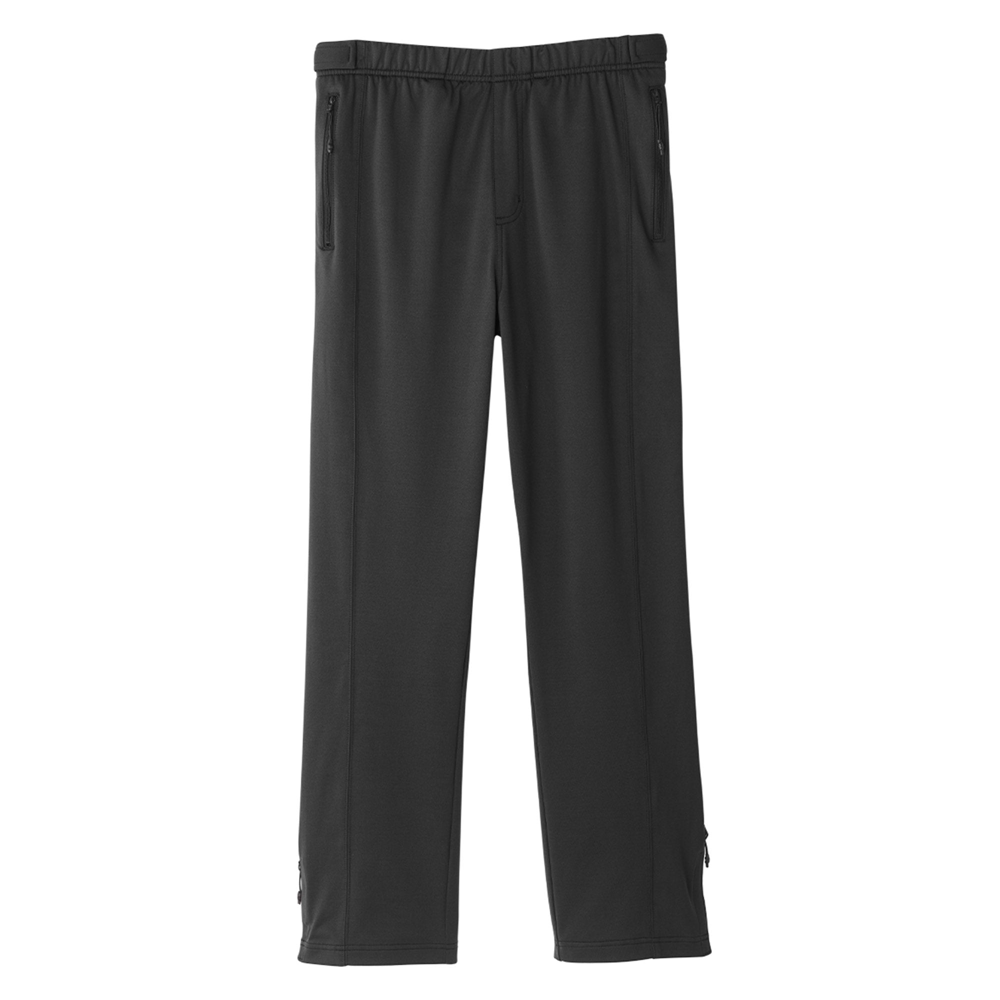 Silverts® Men's Easy Touch Side Zip Pant with Catheter Access, Black, Large