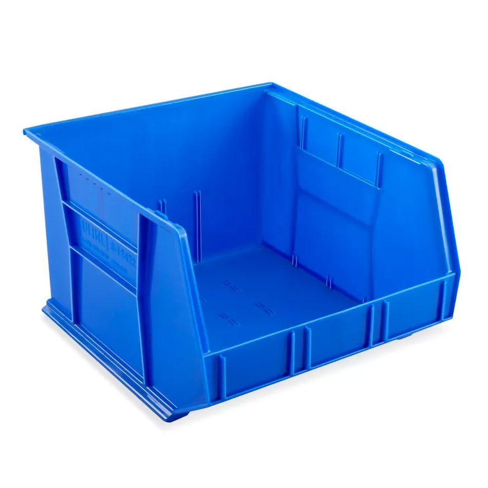 Stackable Storage Bin Uline® Blue Plastic 11 X 16-1/2 X 18 Inch