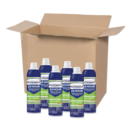 Microban® Surface Disinfectant / Sanitizer Quaternary Based Aerosol Spray Liquid 15 oz. Can Citrus Scent NonSterile