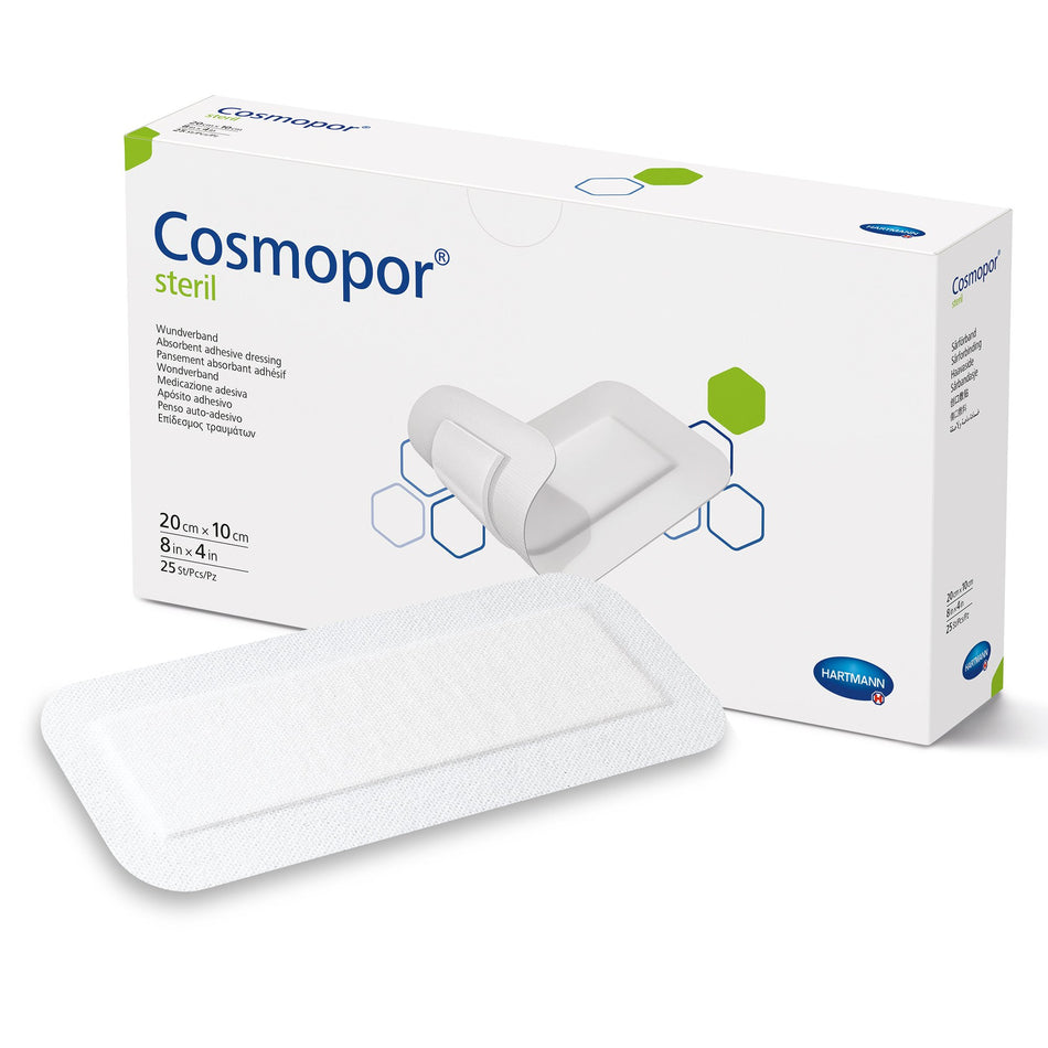 Adhesive Dressing Cosmopor® Steril 4 X 8 Inch Nonwoven Rectangle White Sterile
