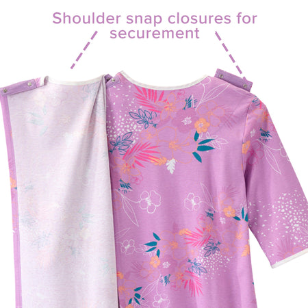 Silverts® Shoulder Snap Patient Exam Gown, Medium, Soft Tropical