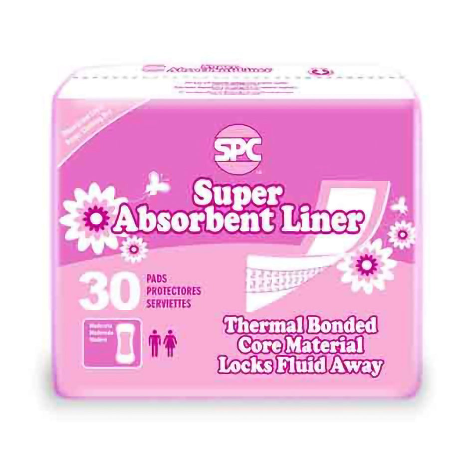 Incontinence Liner SPC 4 X 11 Inch Moderate Absorbency Thermal Bonded Core One Size Fits Most