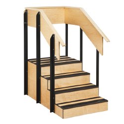 One-Sided Staircase 24 X 24 X 36 Inch Platform, 6 X 10 X 36 Inch Step