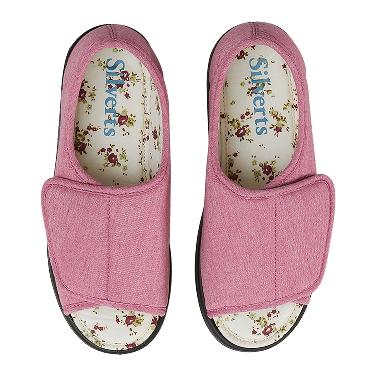 Silverts® Hook and Loop Closure Shoe, Size 9, Misty Rose