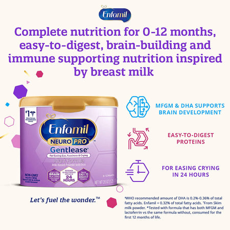 Enfamil NeuroPro™ Gentlease® Infant Formula, 19-1/2-ounce canister