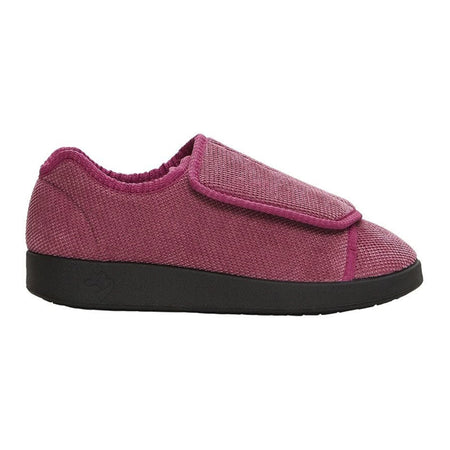 Silverts® Women's Double Extra Wide Easy Closure Slippers, Dusty Rose, Size 8