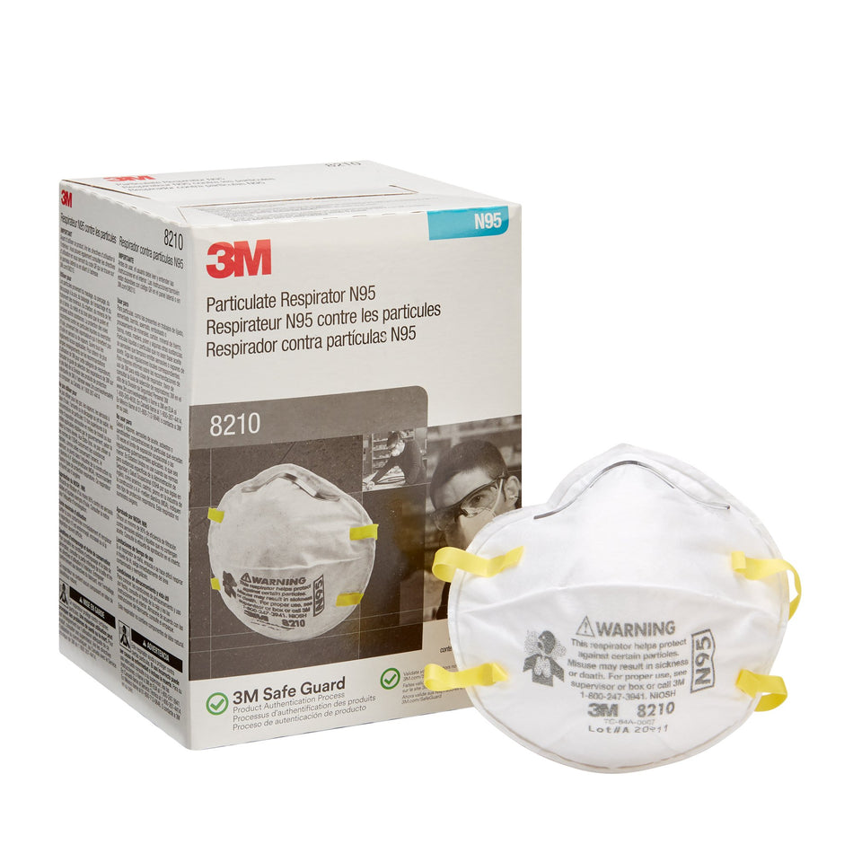 Particulate Respirator Mask 3M™ Industrial N95 Not Rated Elastic Strap One Size Fits Most