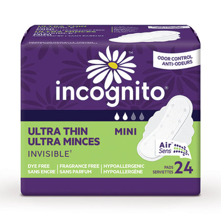 Feminine Pad Incognito® Ultra Thin with Wings Light Absorbency - Personal Hygiene>Feminine Protection>Feminine Pads - Firs...