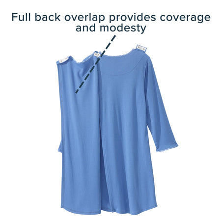 Silverts® Shoulder Snap Patient Exam Gown, Medium, Blue