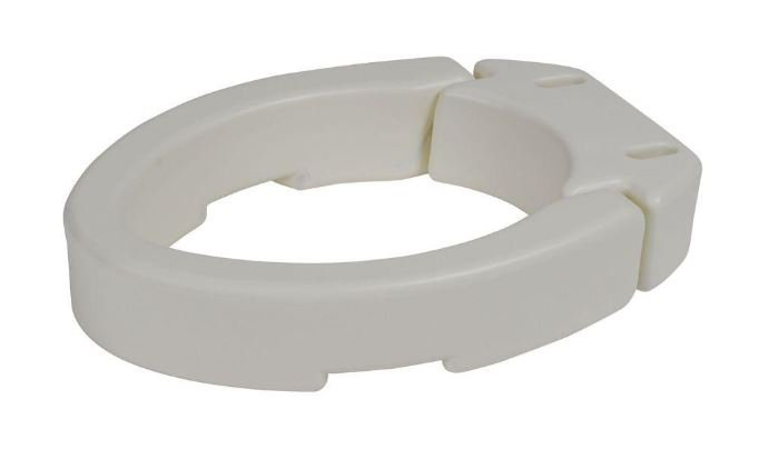 Elongated Raised Toilet Seat drive™ 3-1/2 Inch Height White 250 lbs. Weight Capacity