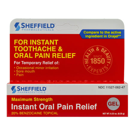 Oral Pain Relief Dr. Sheffield's 20% Strength Benzocaine Oral Gel 0.33 oz.