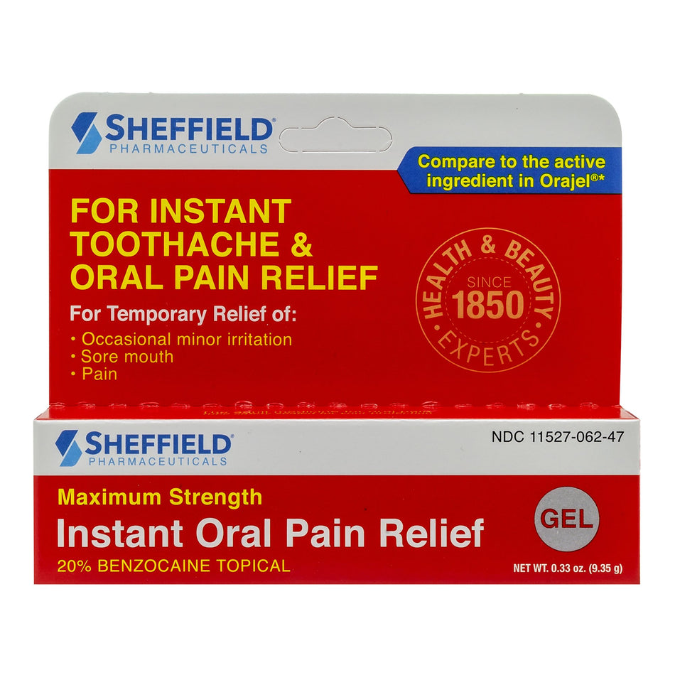 Oral Pain Relief Dr. Sheffield's 20% Strength Benzocaine Oral Gel 0.33 oz.