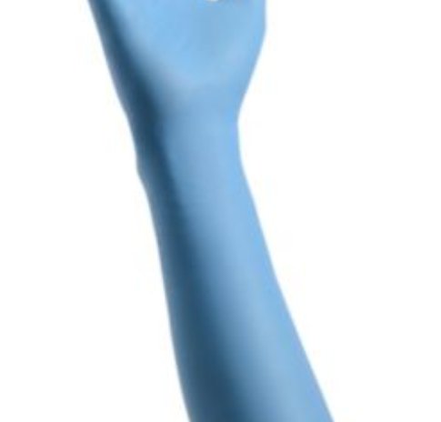 Exam Glove Cardinal Health™ Decontamination Medium NonSterile Nitrile Extended Cuff Length Fully Textured Blue Chemo Tested