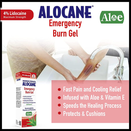 Alocane Emergency Burn Gel, Maximum Strength
