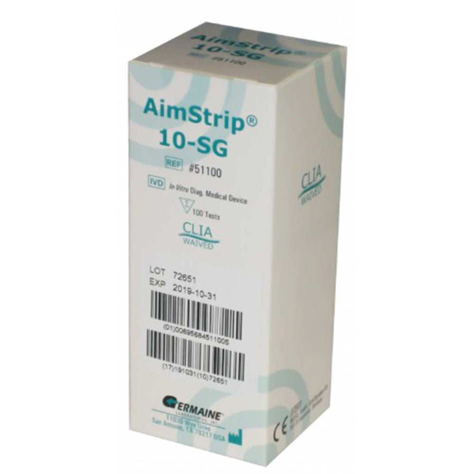 AimStrip® Reagent for use with AimStrip Urine Analyzer, Glucose, Bilirubin, Ketone, Specific Gravity, Blood, pH, Protein, Urobilinogen, Nitrite, Leukocytes test