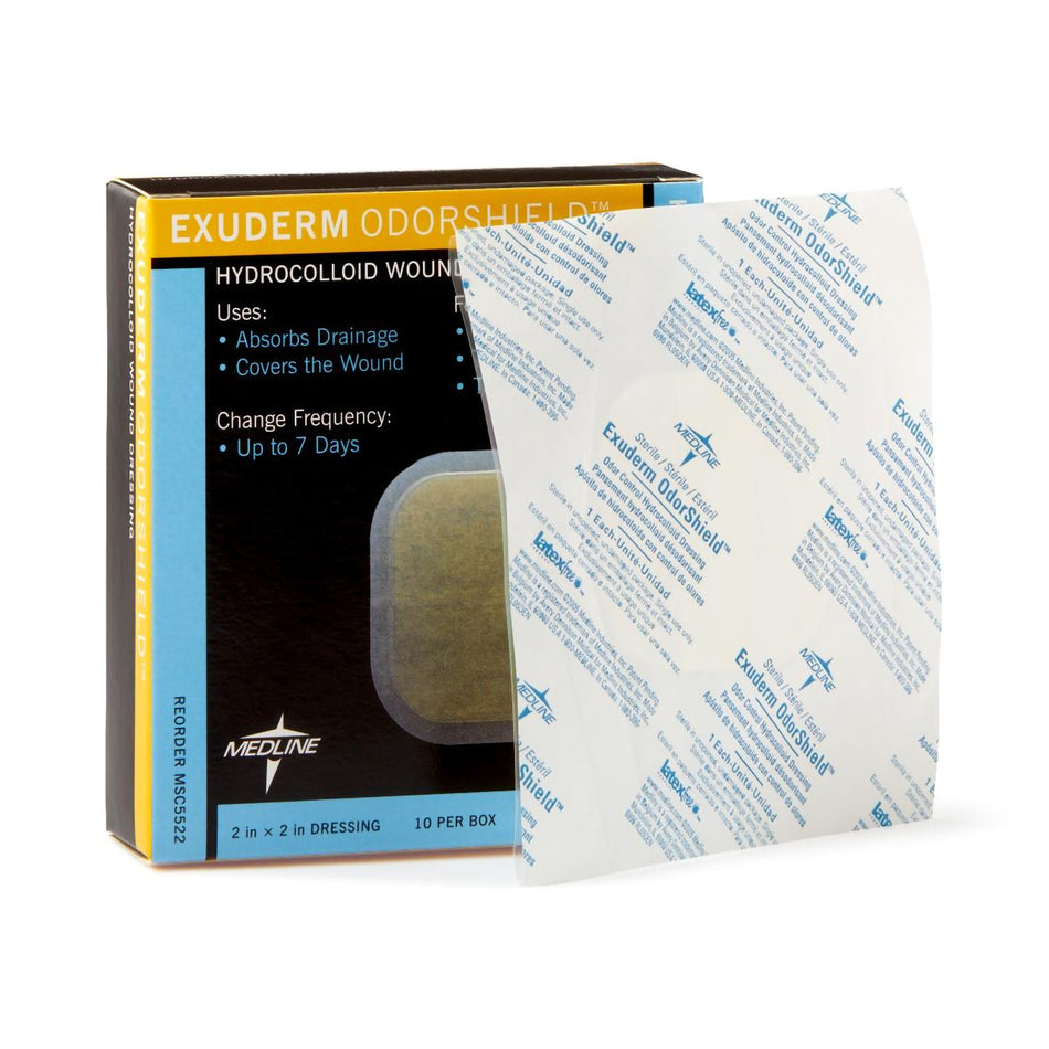 Exuderm OdorShield™ Hydrocolloid Dressing, 2 x 2 inch