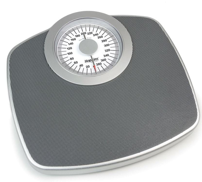 Floor Scale Dial Display 400 lbs. / 181 kg Capacity Gray Analog