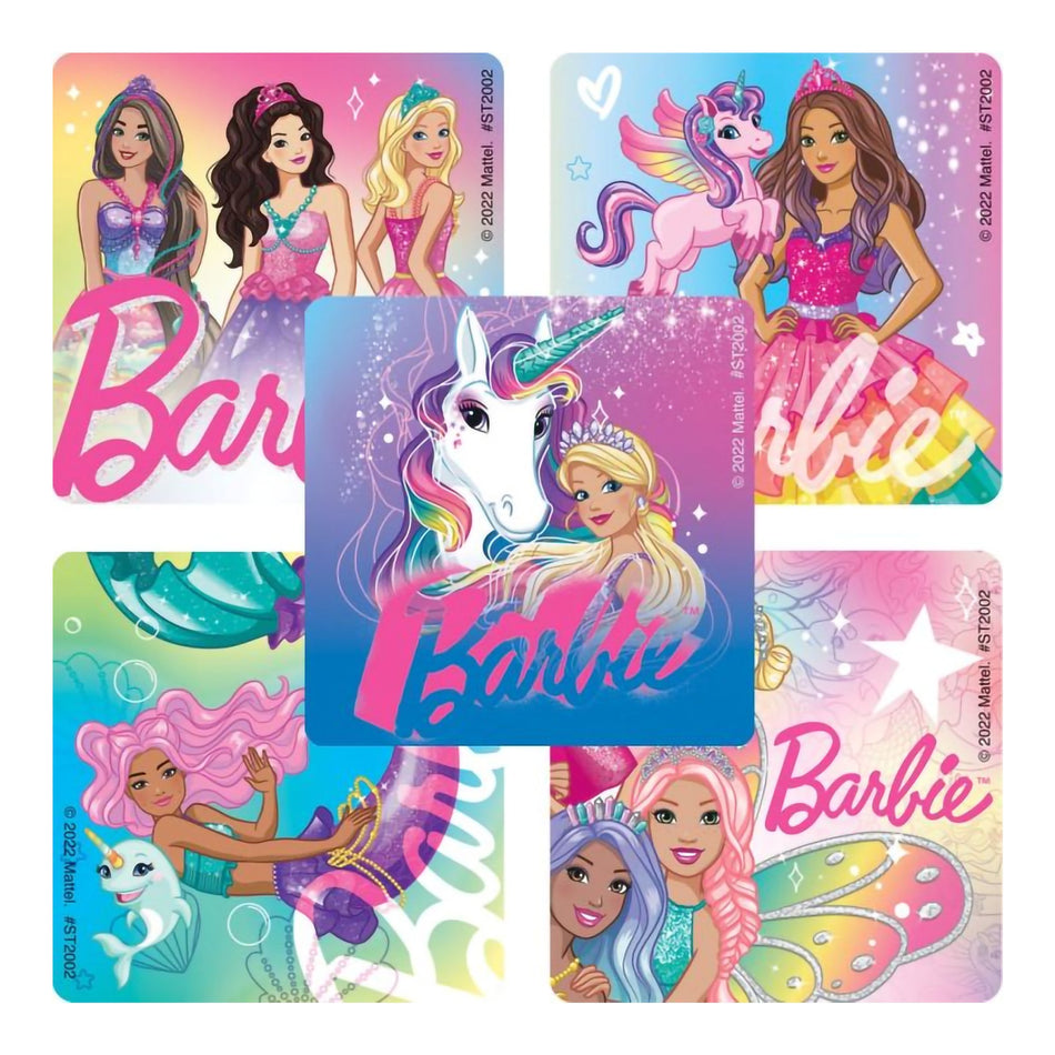 Sticker SmileMakers® 100 per Roll Barbie Fantasy 2-1/2 X 2-1/2 Inch - Nurse's Station and Office Supplies>Stickers and Col...