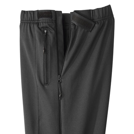 Silverts® Men's Easy Touch Side Zip Pant with Catheter Access, Black, Large