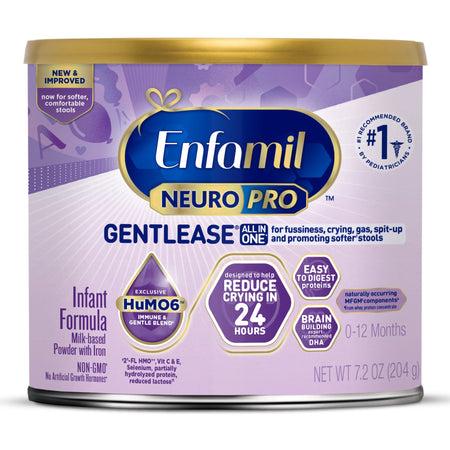 Infant Formula Enfamil NeuroPro™ Gentlease® Unflavored 7.2 oz. Can Powder Milk-Based Crying / Spitup