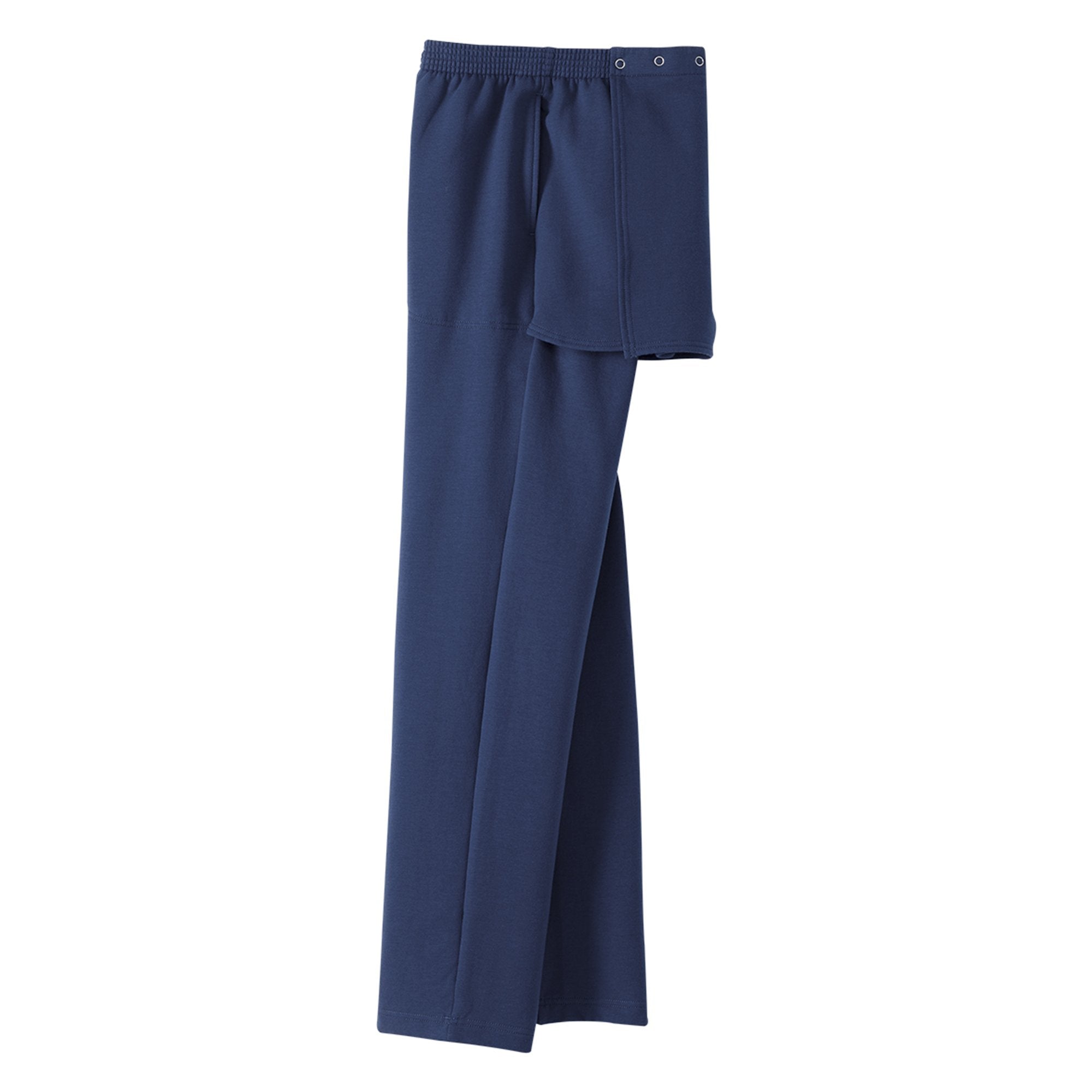 Silverts® Women's Open Back Fleece Pant, Navy Blue, Large