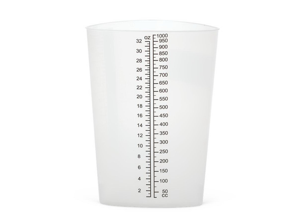 Graduated Container Triangular Polypropylene 1,000 mL (32 oz.) - Clinical Laboratory>Laboratory Glassware and Plasticware>...