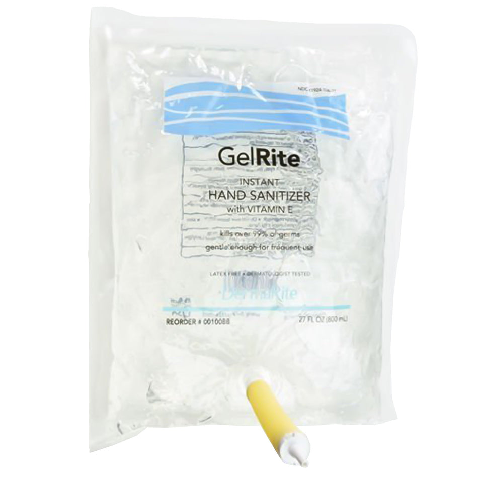 Hand Sanitizer GelRite® 800 mL Ethyl Alcohol Gel Dispenser Refill Bag
