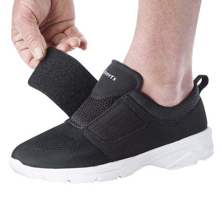 Silverts® Hook and Loop Closure Walking Shoe, Size 11, Black