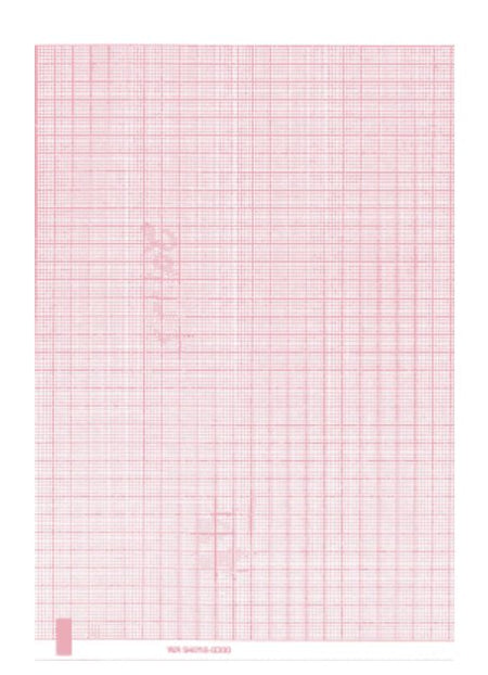 Recording Chart Paper Welch Allyn® Z-Fold Red Grid - Diagnostic Instruments and Supplies>Diagnostic Recording Paper and Fi...
