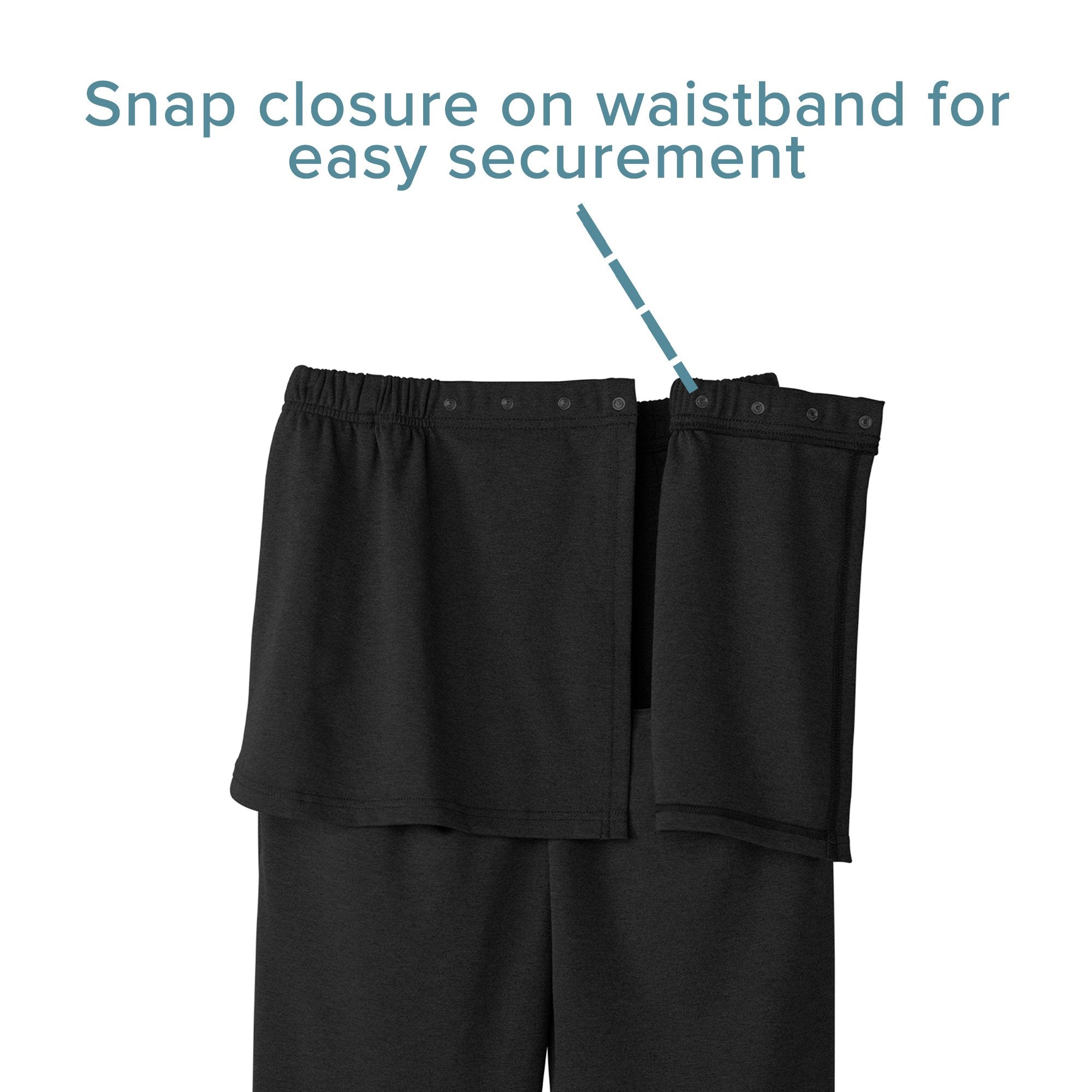 Adaptive Pants Silverts® Back Overlap Medium Black Female