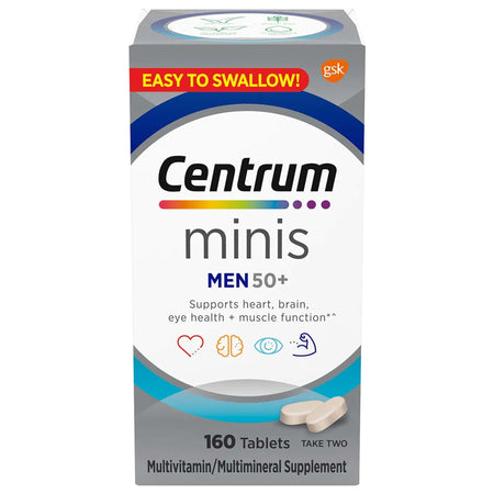 Multivitamin Supplement Centrum® Men 50+ Tablet 160 per Bottle