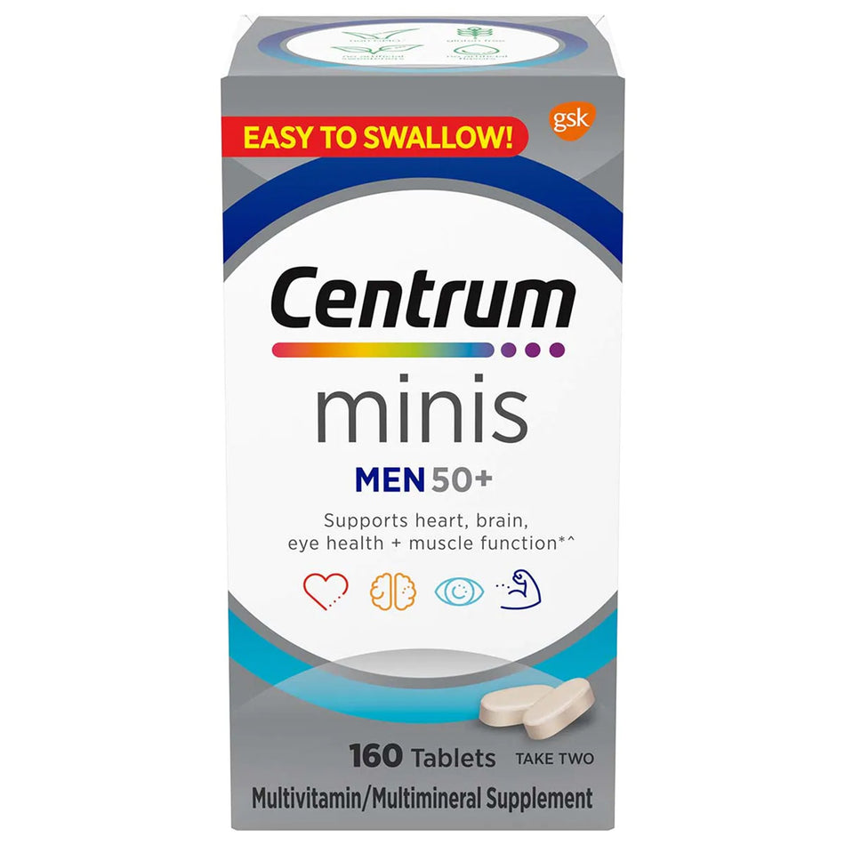 Multivitamin Supplement Centrum® Men 50+ Tablet 160 per Bottle