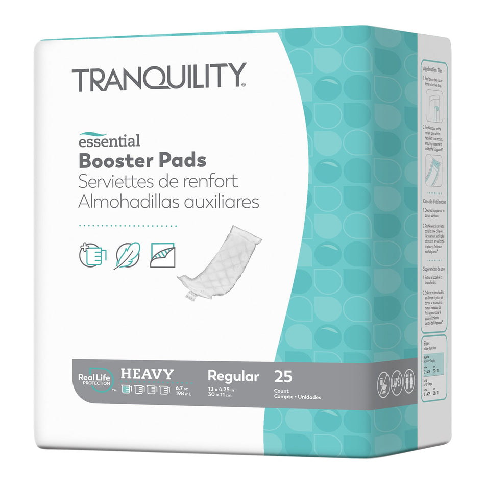 Booster Pad Tranquility® Essential 4-1/4 X 12 Inch Heavy Absorbency Super Absorbent Core Regular