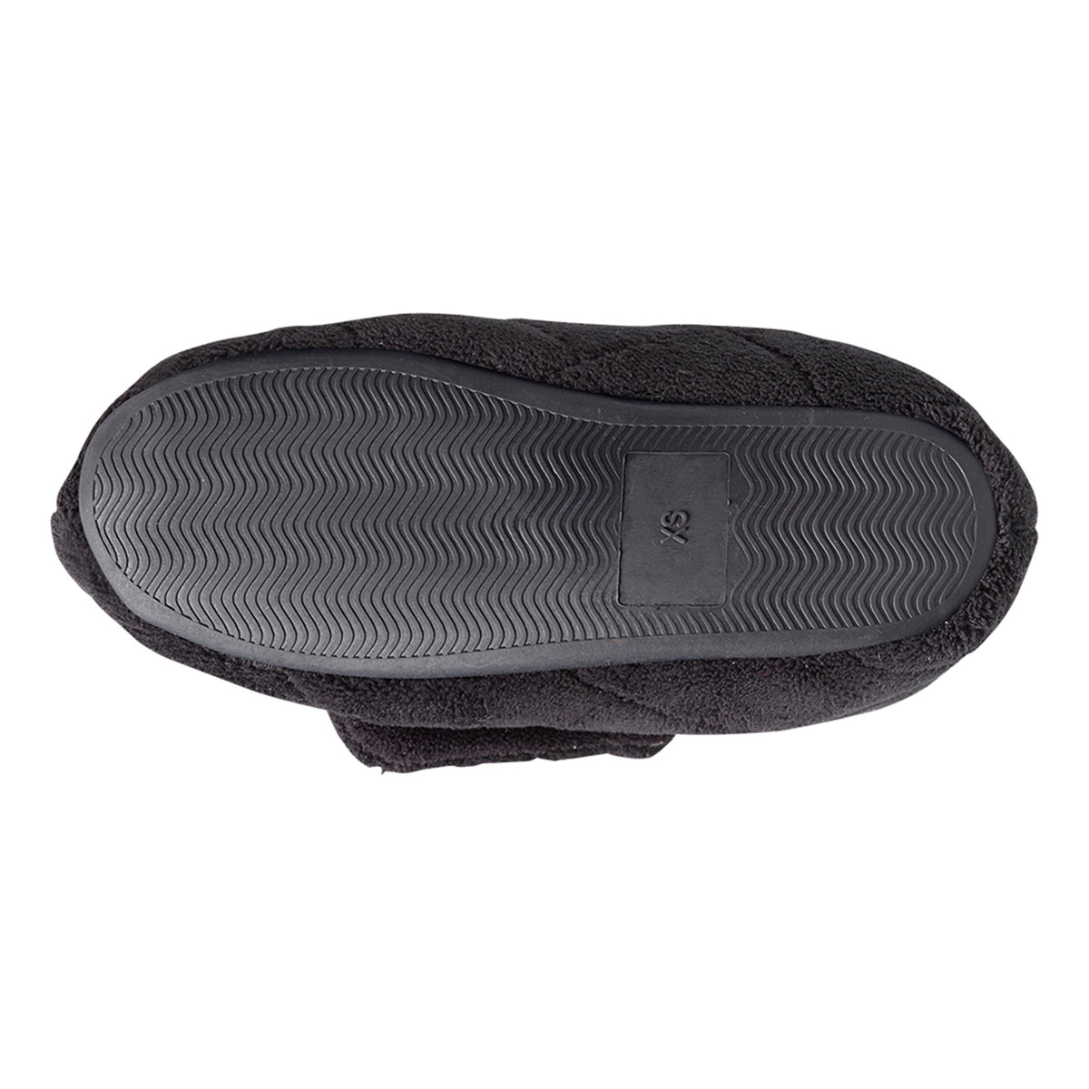 Bootie Slippers Silverts® Female Adult Small / X-Wide Hard Sole Single Patient Use Black