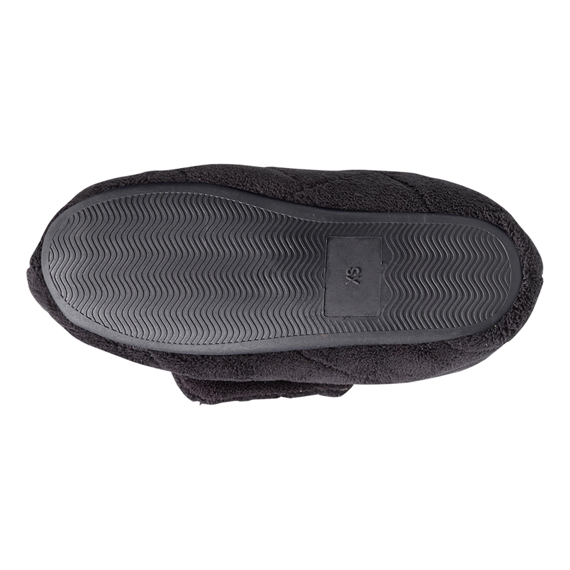 Bootie Slippers Silverts® Female Adult Small / X-Wide Hard Sole Single Patient Use Black