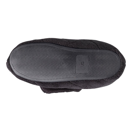 Bootie Slippers Silverts® Female Adult Small / X-Wide Hard Sole Single Patient Use Black