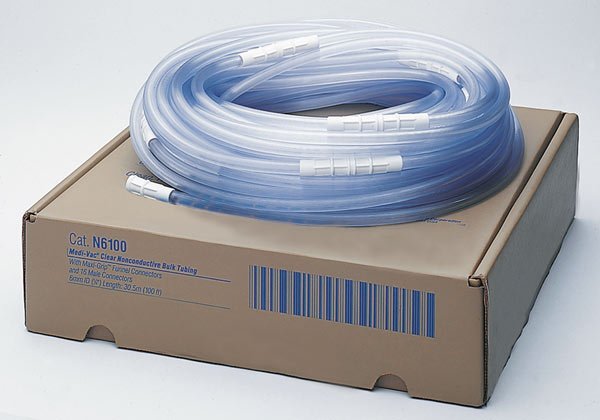 Suction Tubing Medi-Vac® Clear 1/4 Inch I.D. 20 Foot Length Non-Conductive Plastic Sterile