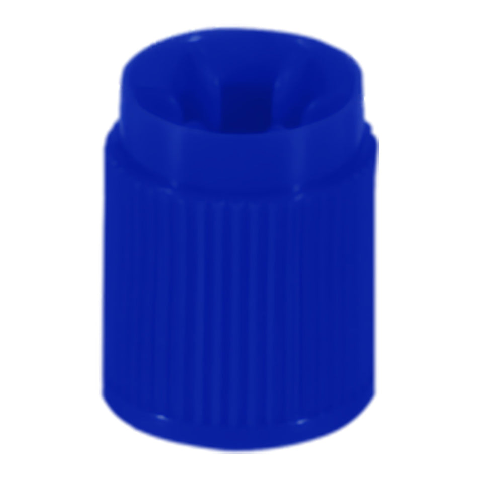 Tube Closure HDPE Screw Cap Blue 13 mm Diameter For 13 X 75 mm Tubes