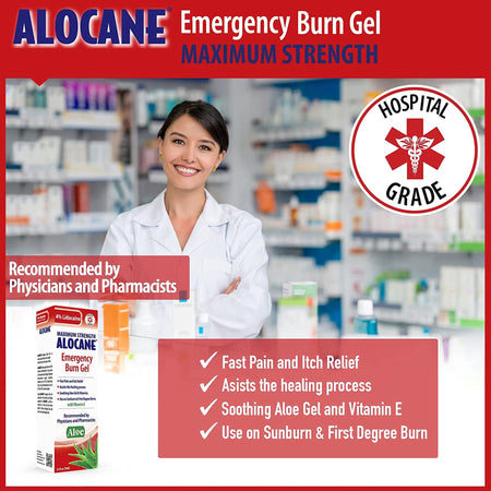 Alocane Emergency Burn Gel, Maximum Strength