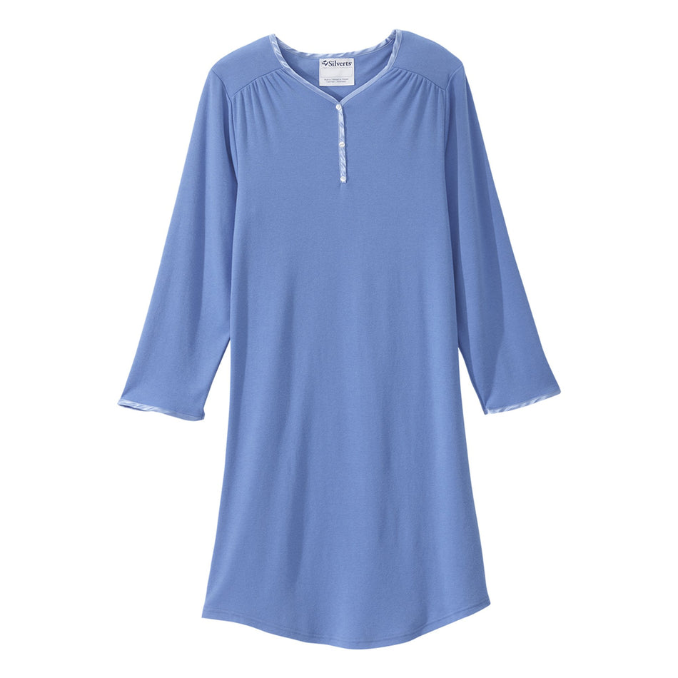 Silverts® Shoulder Snap Patient Exam Gown, Medium, Blue