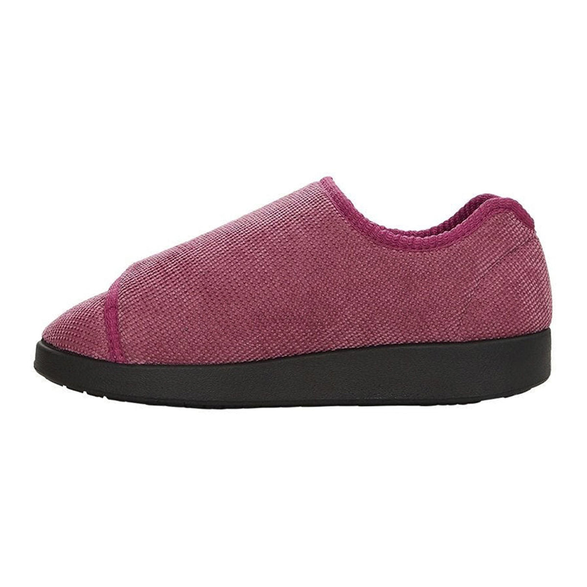 Silverts® Women's Double Extra Wide Easy Closure Slippers, Dusty Rose, Size 8