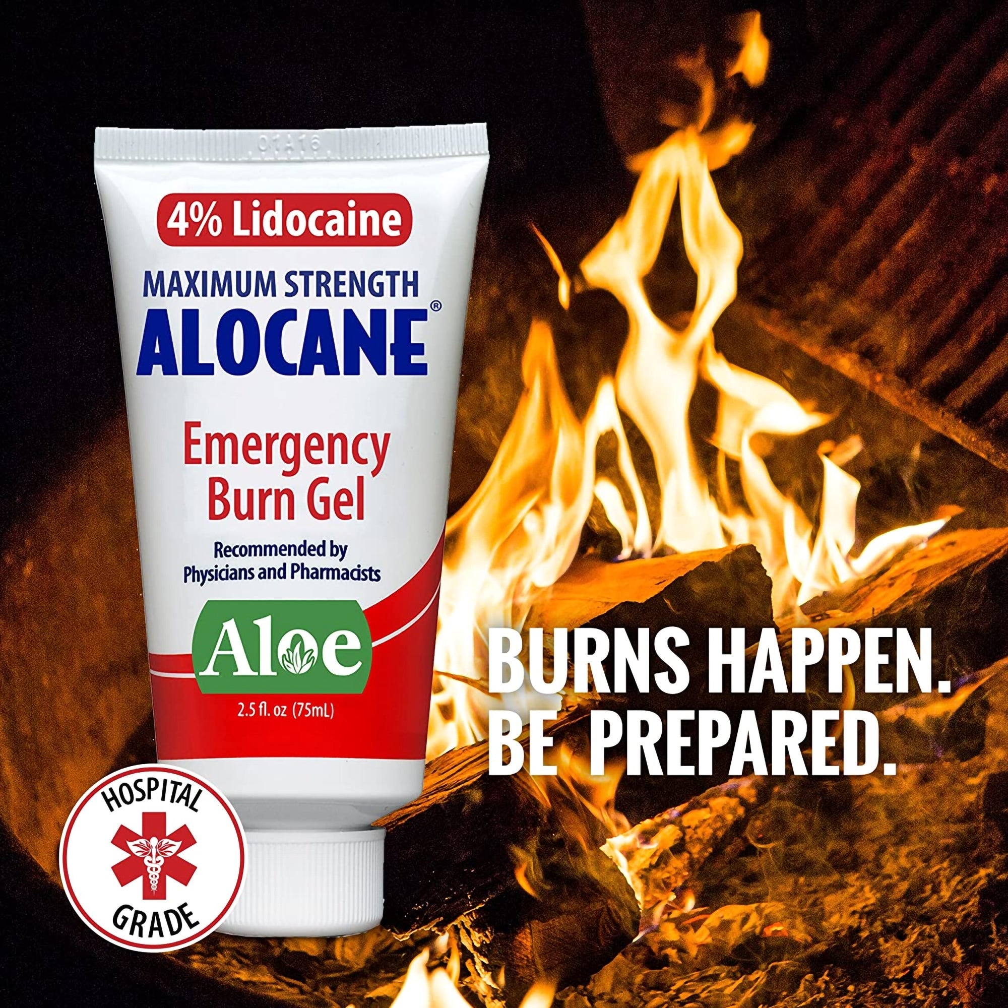 Alocane Emergency Burn Gel, Maximum Strength