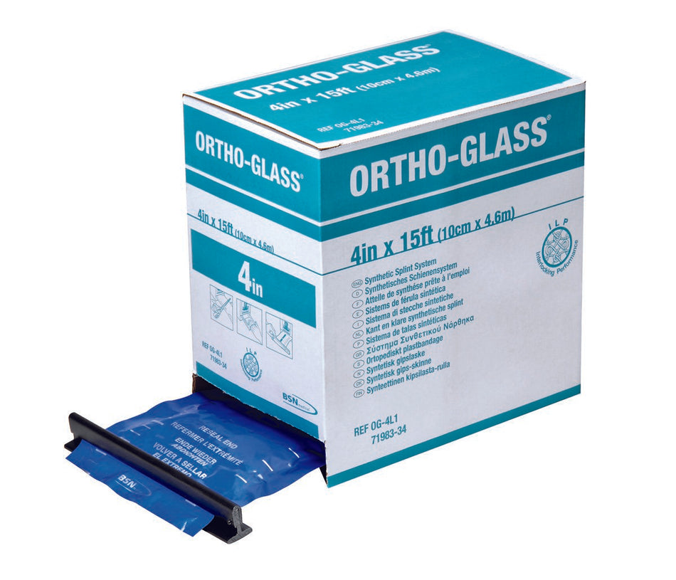 Padded Precut Splint ORTHO-GLASS® 3 X 35 Inch Fiberglass White