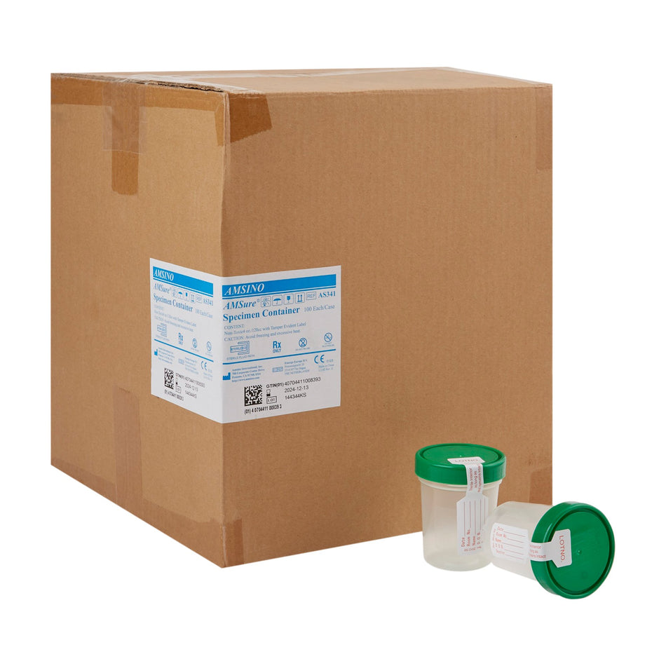 Specimen Container AMSure® 120 mL (4 oz.) Screw Cap Patient Information Sterile