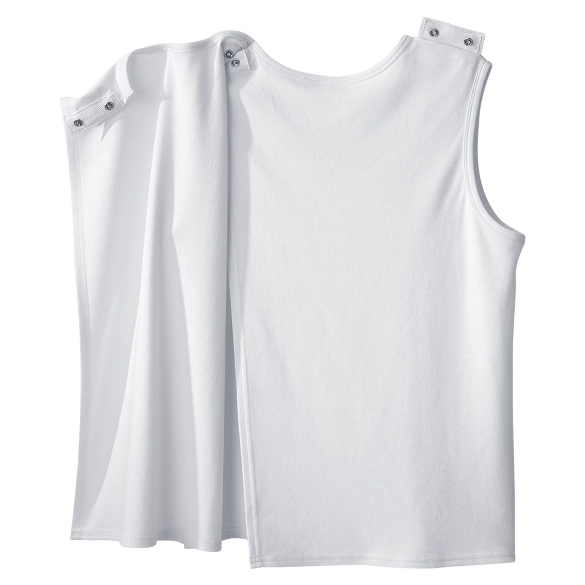Adaptive Undershirt Silverts® 2X-Large White Without Pockets Sleeveless Female