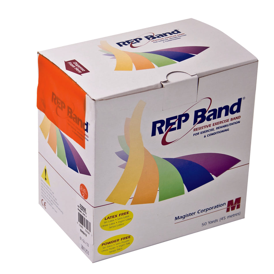 Exercise Resistance Band REP Band® Orange 4 Inch X 50 Yard Light Resistance